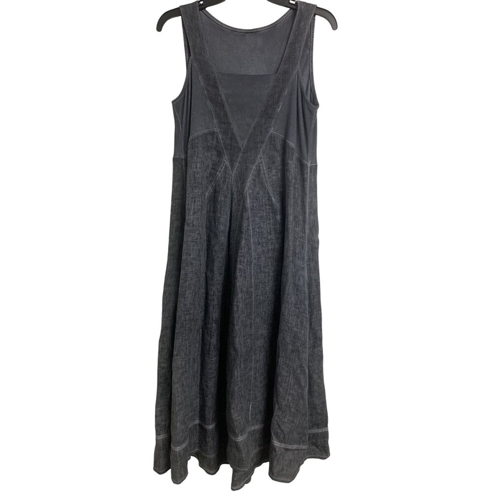 Sleeveless Midi Dress in Charcoal Gray